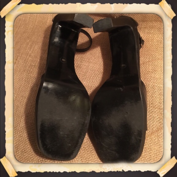 ✔️Gianni Bini Black Leather Sandal Size 10 - Picture 3 of 4